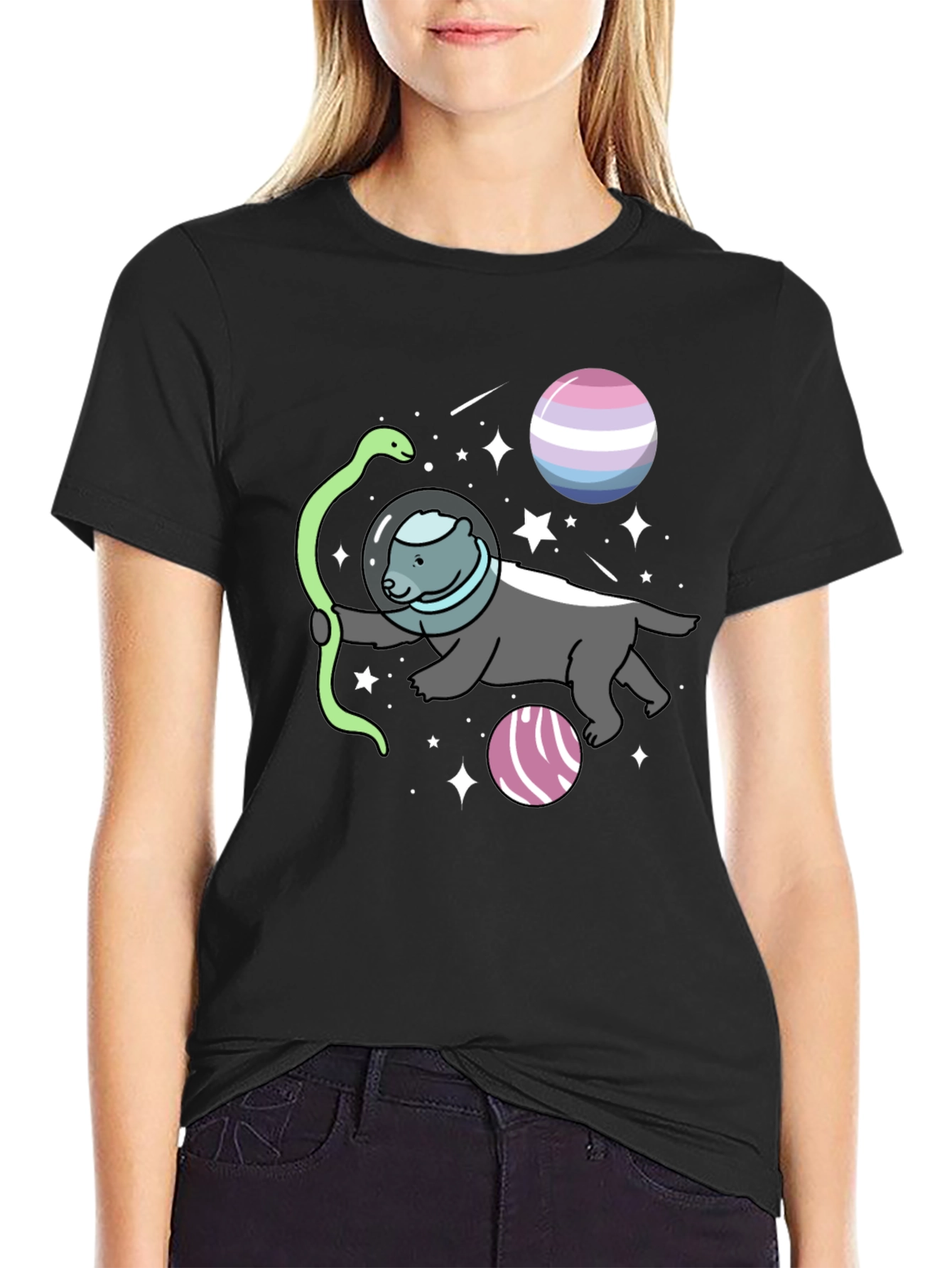 Honey Badger Astronaut T-Shirt