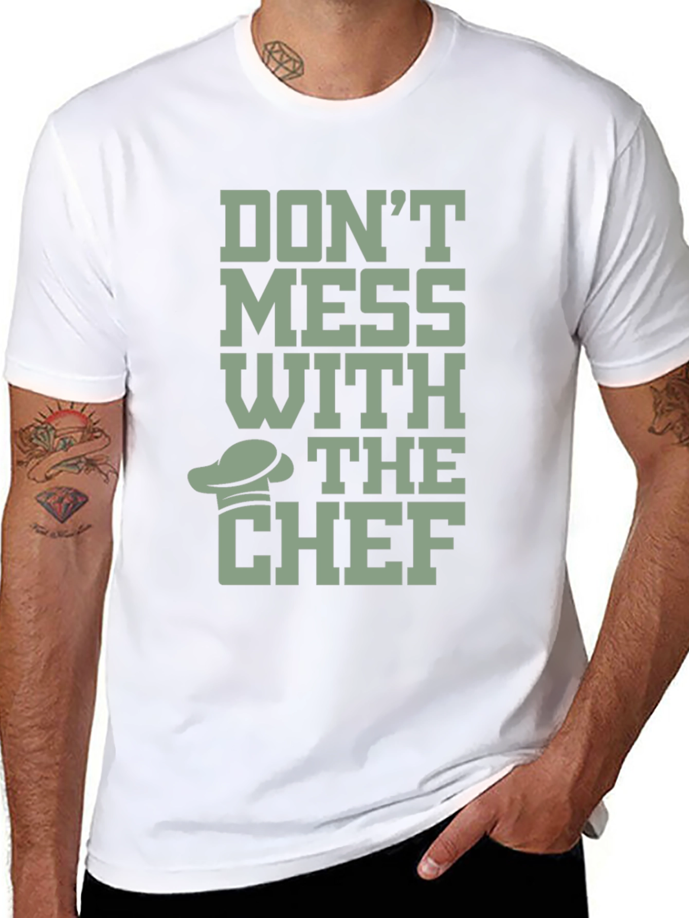 Dont Mess With The Chef T-Shirt - Black Cotton