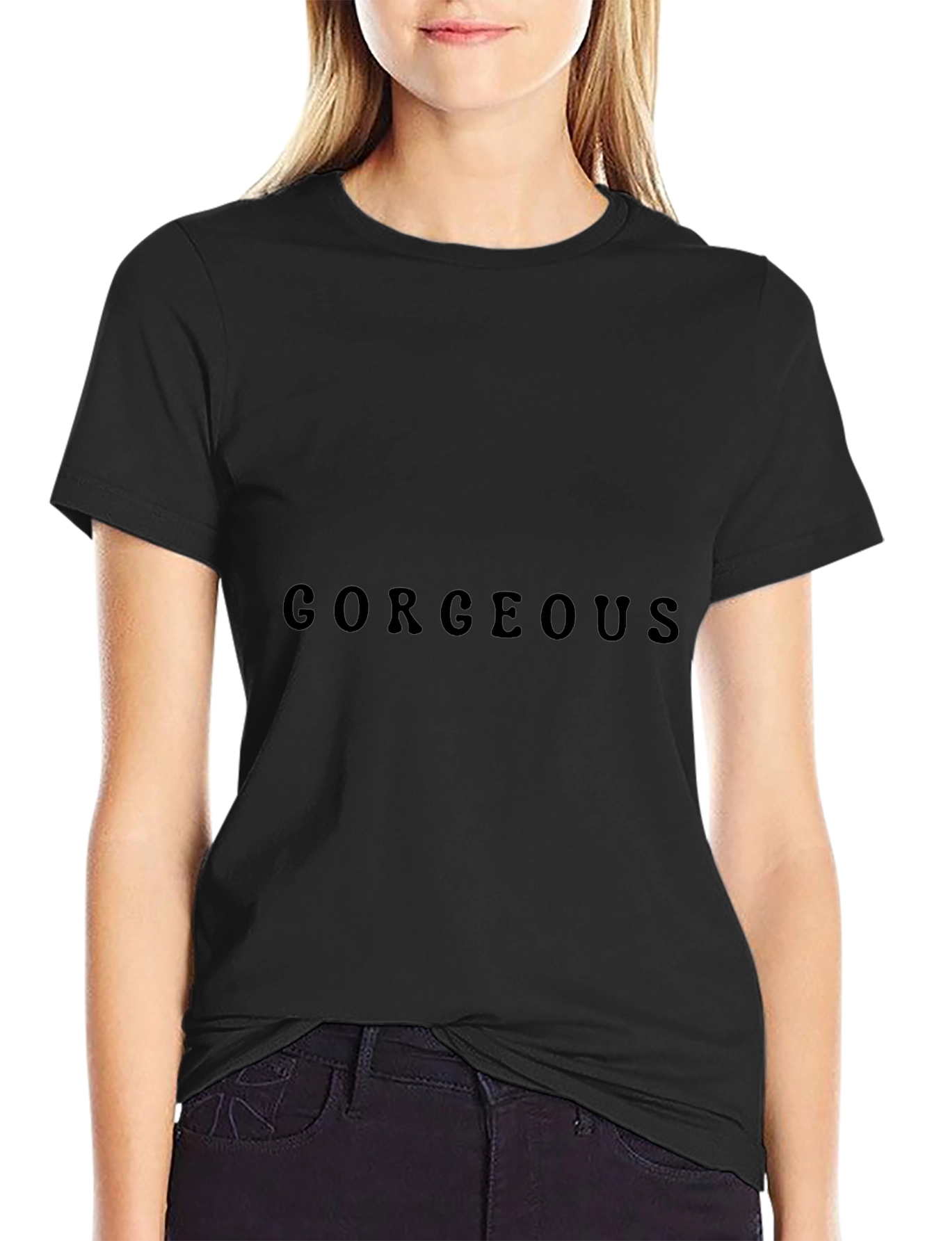 Gorgeous Black Graphic Tee - Stylish Comfort