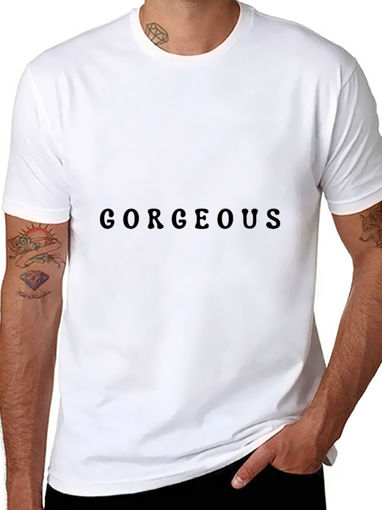 Gorgeous Black Graphic Tee - Stylish Comfort