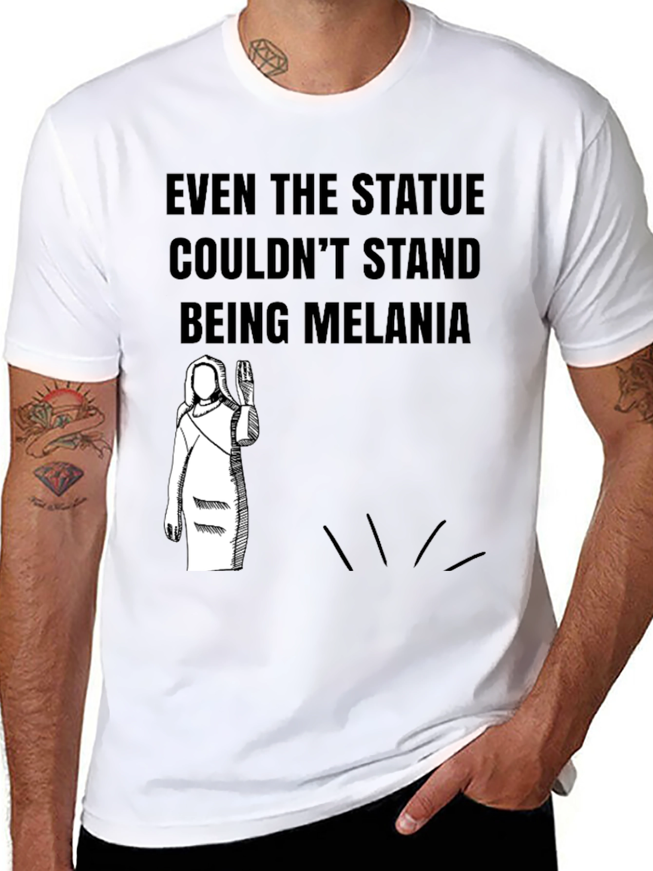 Even the Statue Couldnt Stand Melania Graphic T-Shirt