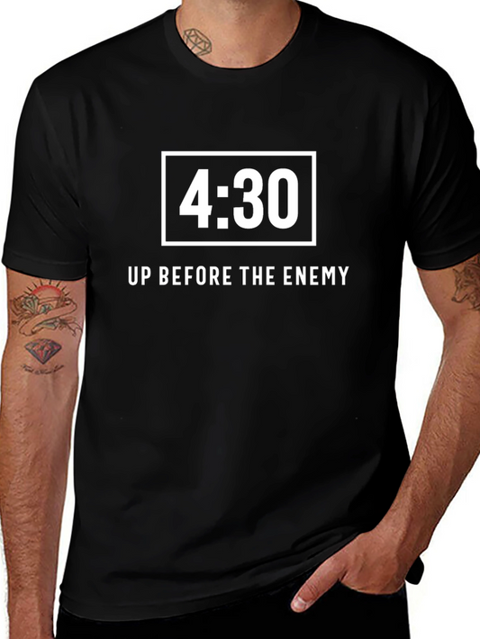4:30 Up Before The Enemy Black T-Shirt