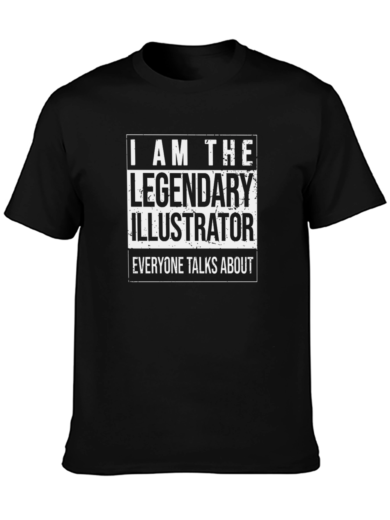 Legendary Illustrator Graphic Tee - Black Cotton Shirt