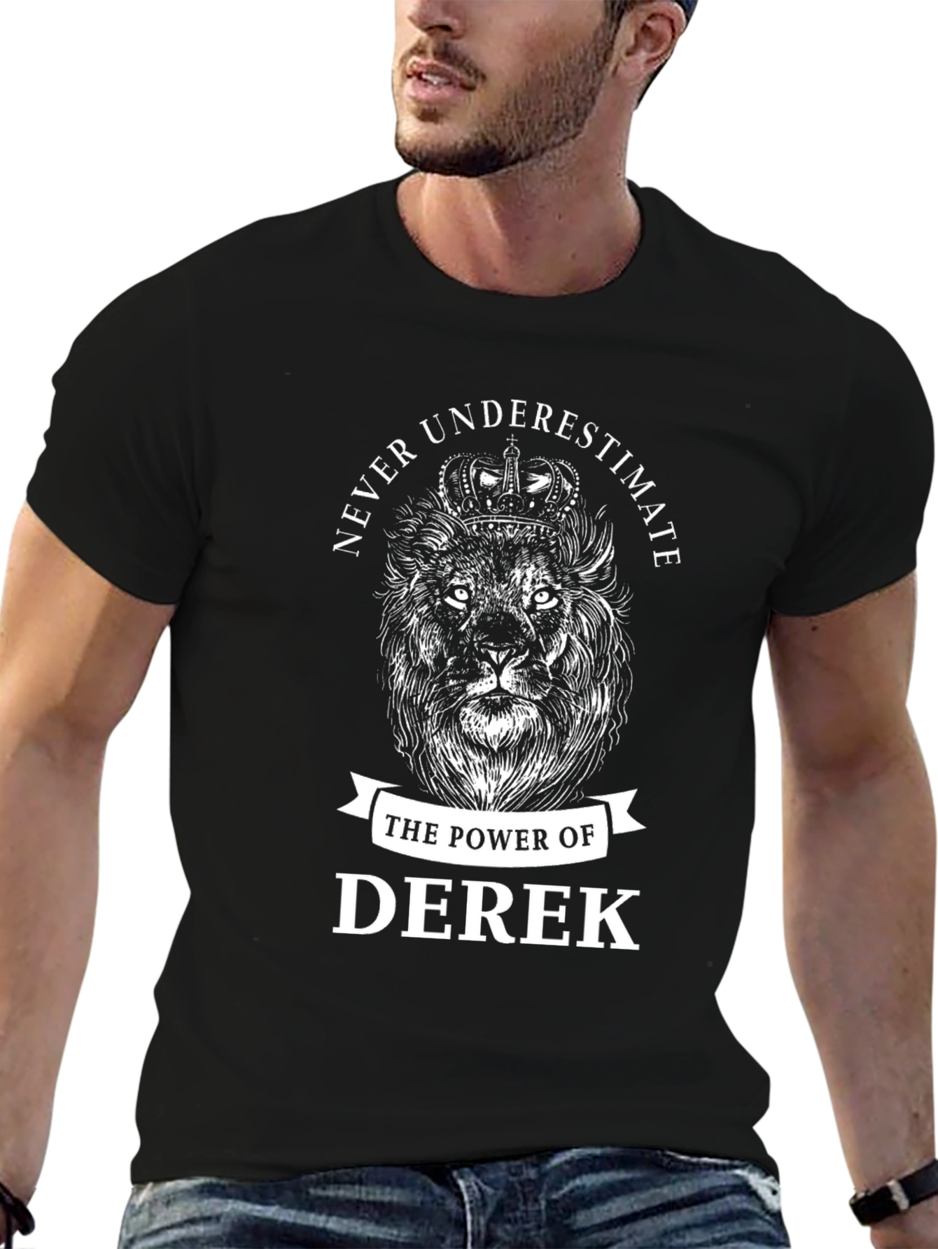 Never Underestimate Derek Lion Graphic T-Shirt