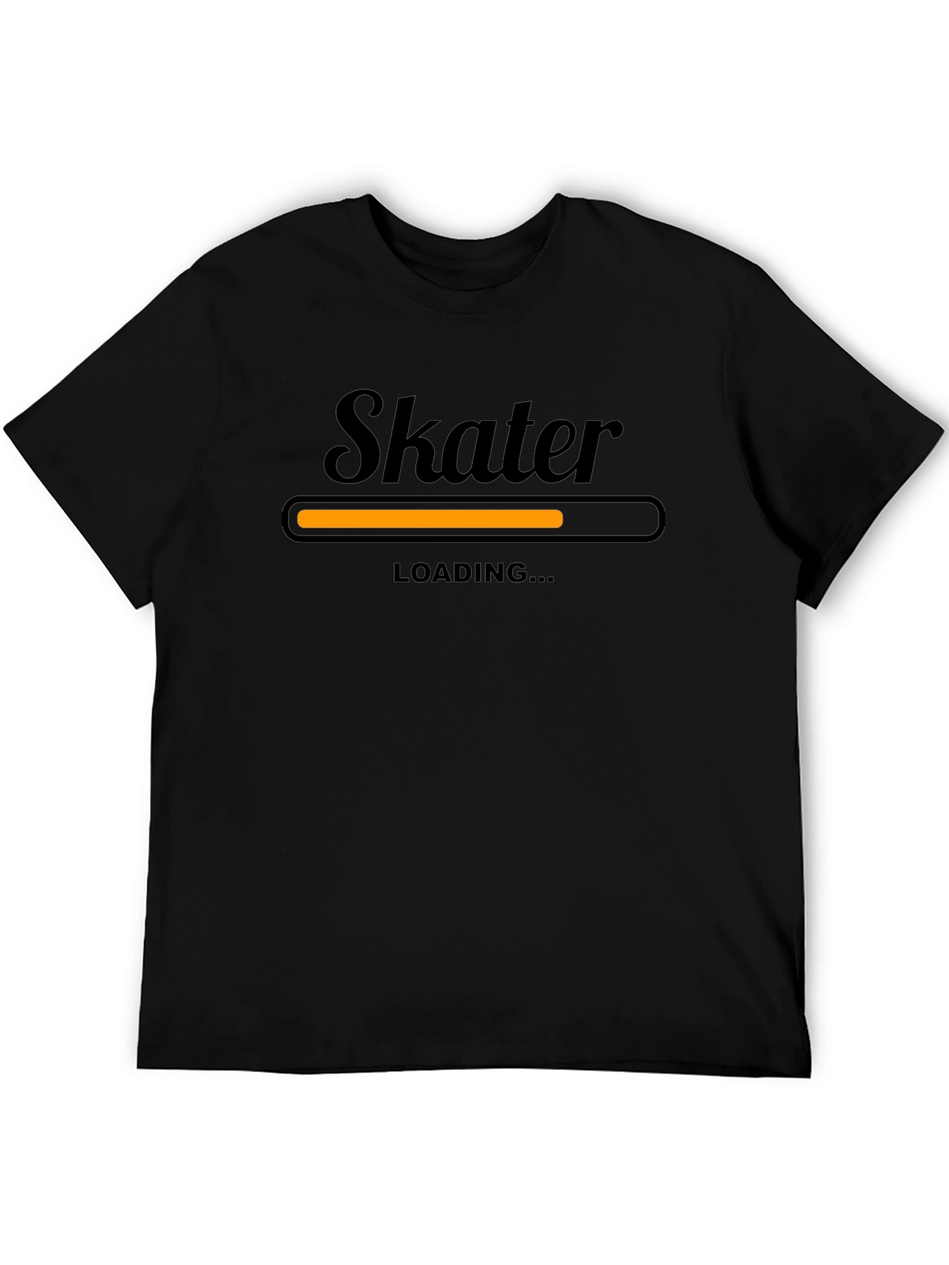 Skater Loading T-Shirt - Black Graphic Tee
