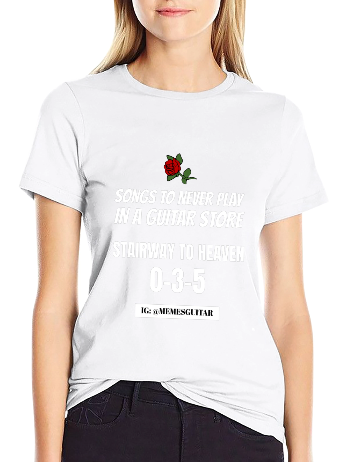 Guitar Store Song T-Shirt:  Stairway to Heaven 0-3-5