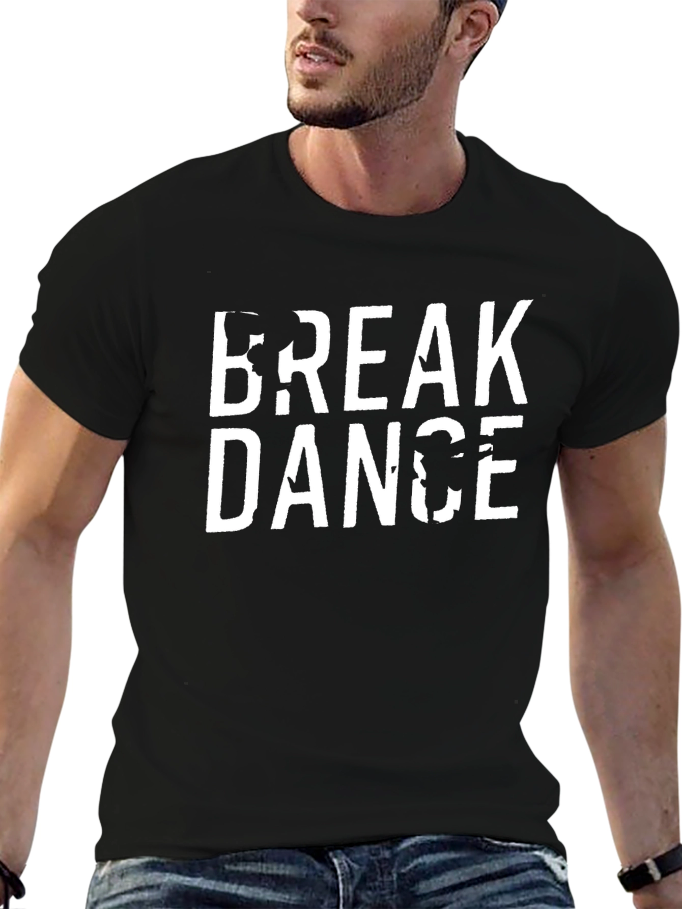 Break Dance Black T-Shirt Graphic Tee