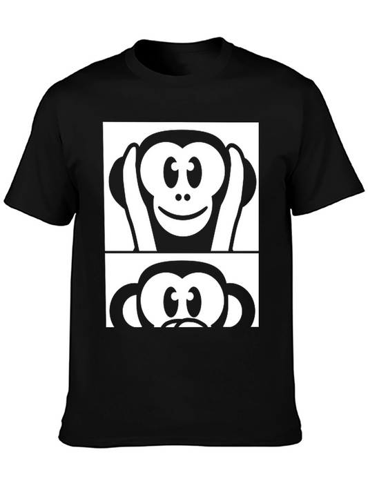 Hear See Speak No Evil Monkey Graphic Tee