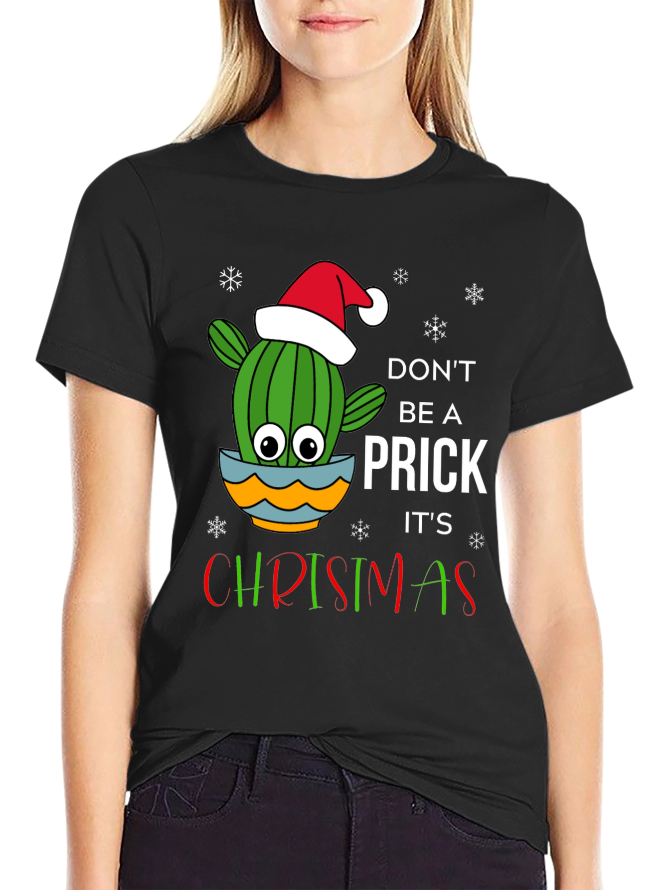 Funny Christmas Cactus Graphic Tee
