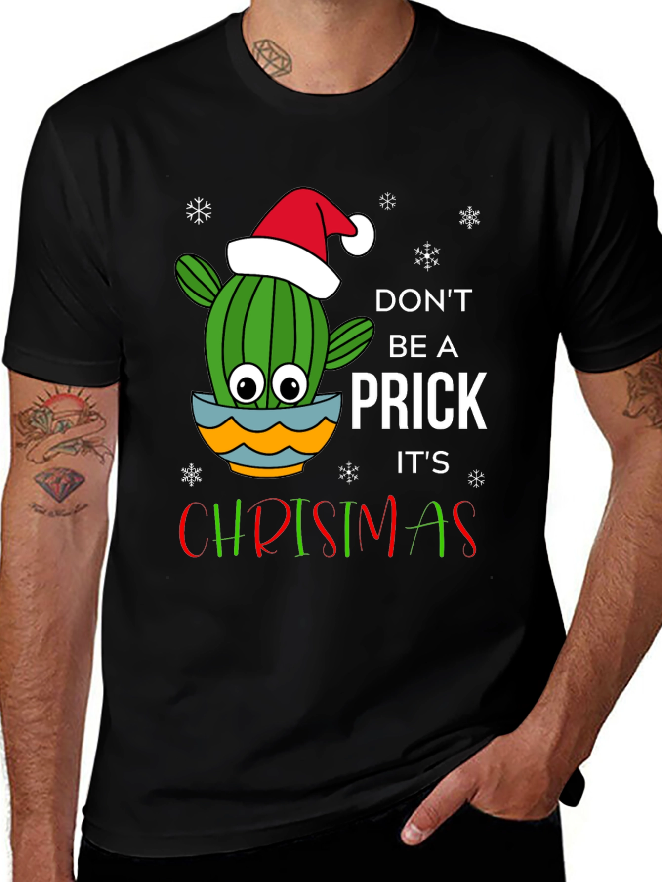 Funny Christmas Cactus Graphic Tee