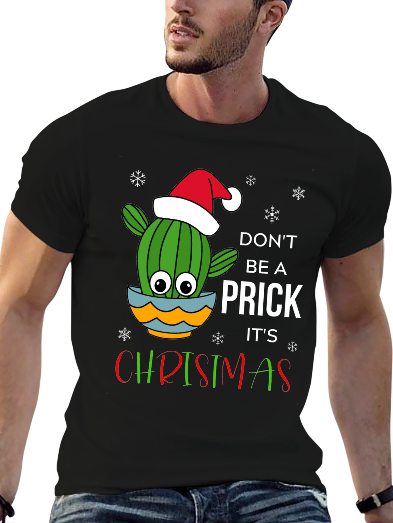 Funny Christmas Cactus Graphic Tee