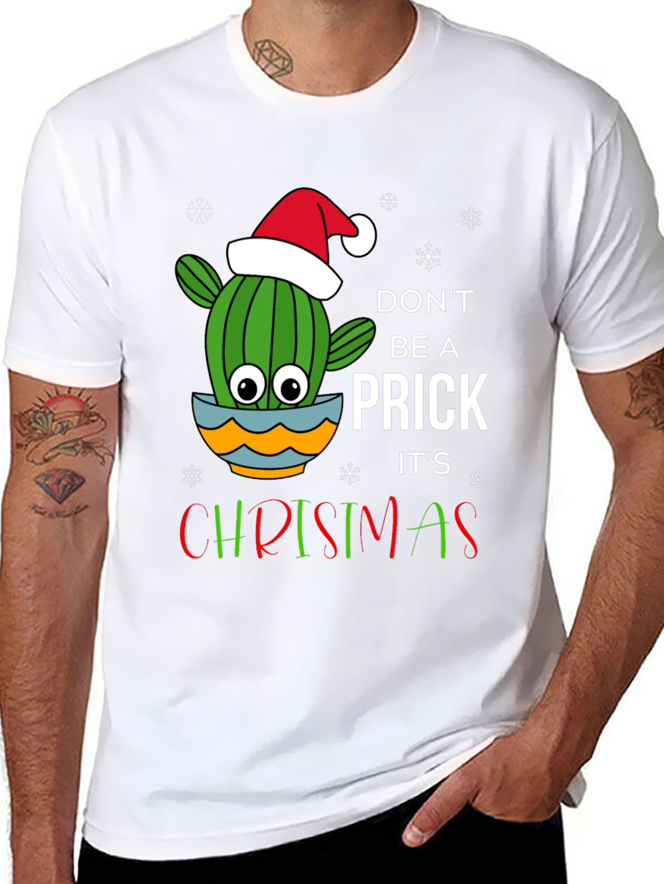 Funny Christmas Cactus Graphic Tee