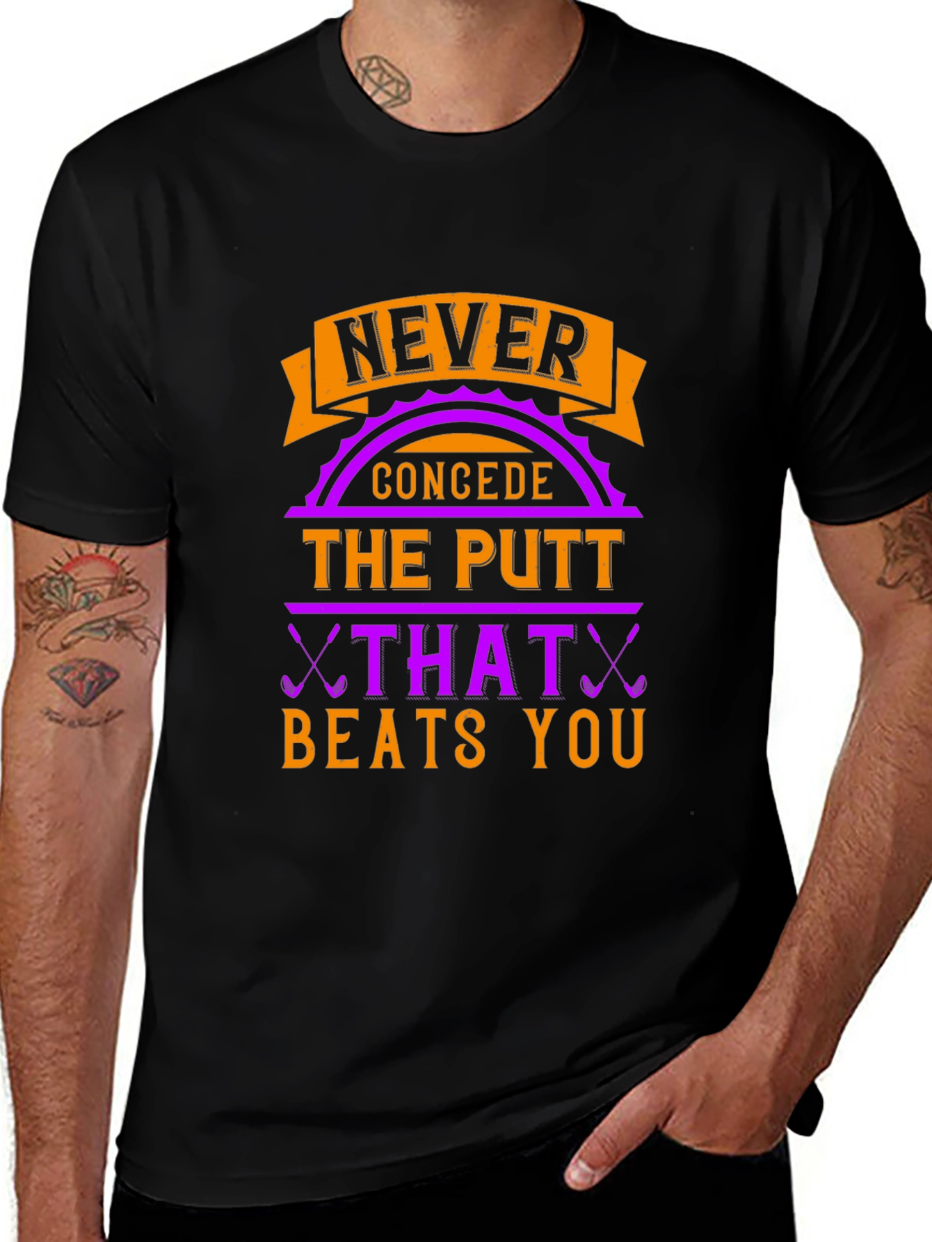 Never Concede Golf T-Shirt - Funny Golf Gift