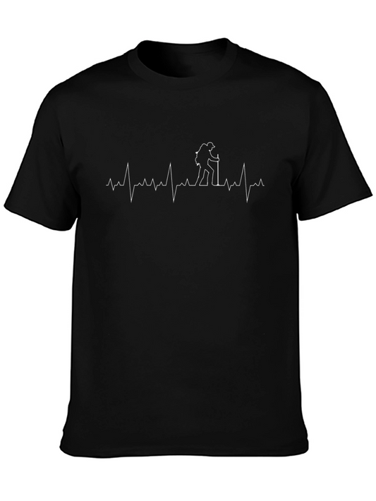 Heartbeat Hiker Graphic Tee - Black
