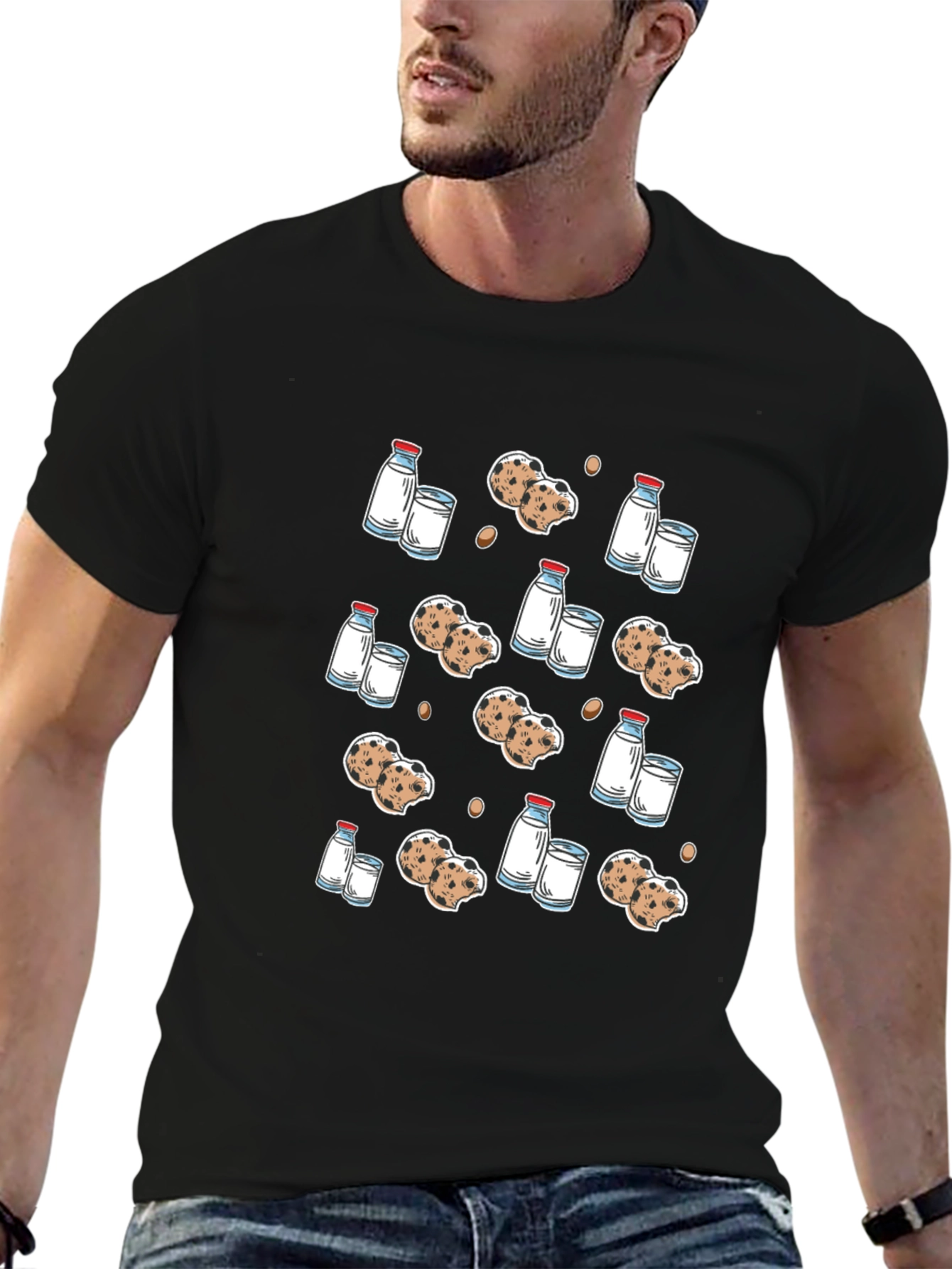 Milk & Cookies Graphic Tee - Black T-Shirt