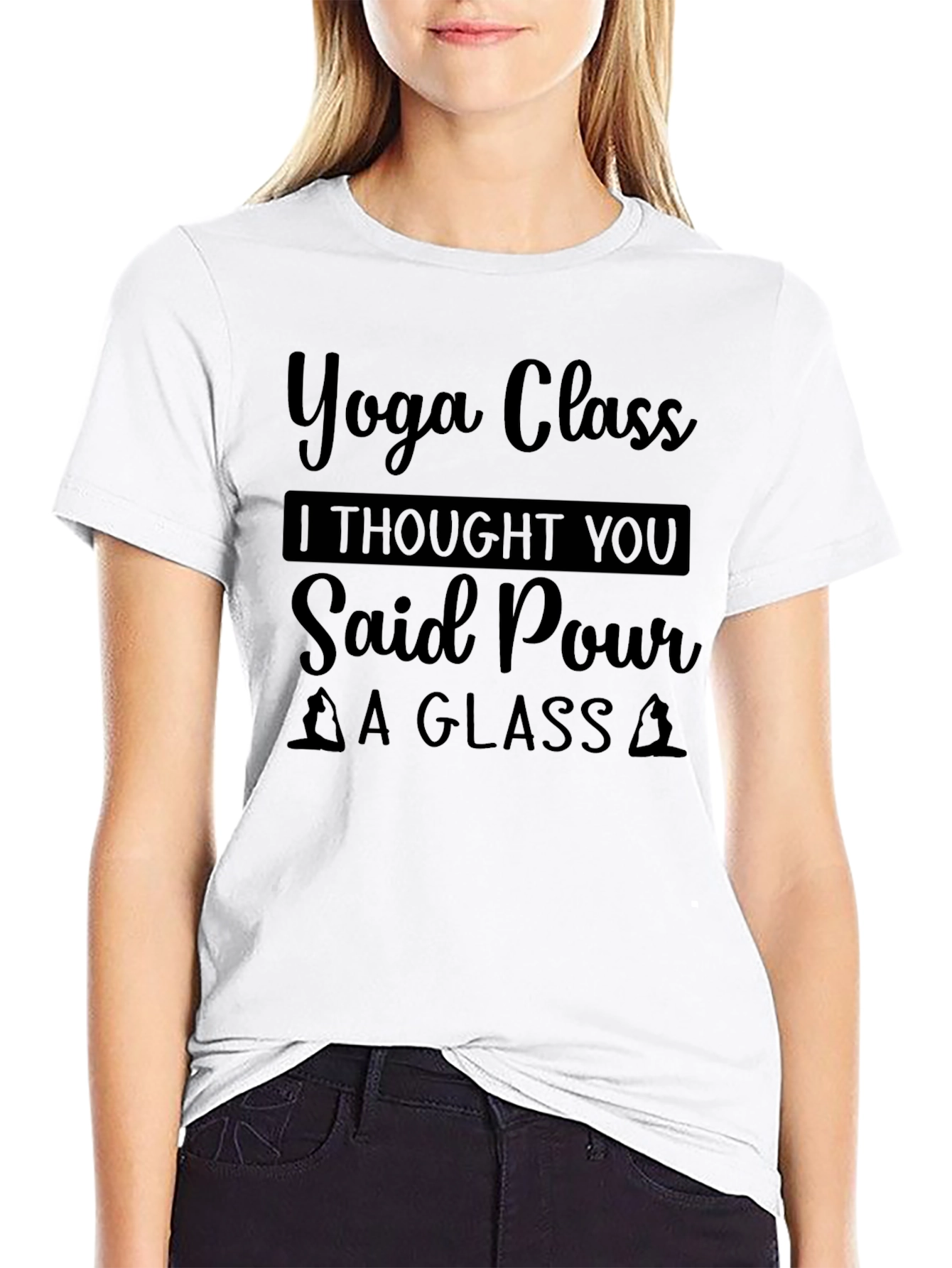 Yoga Class Pour a Glass Graphic Tee