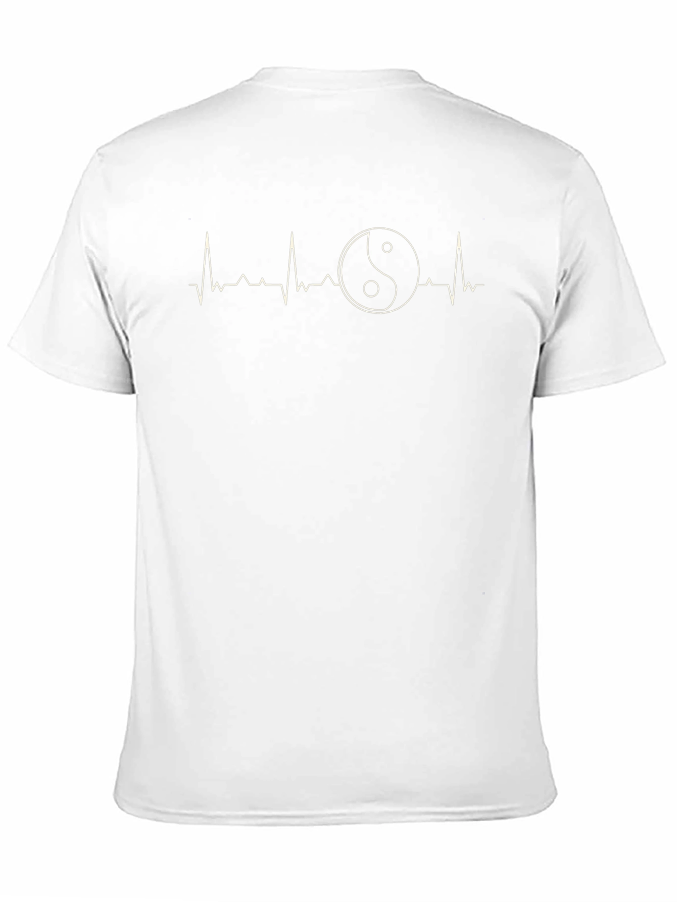 Yin Yang Heartbeat Black T-Shirt