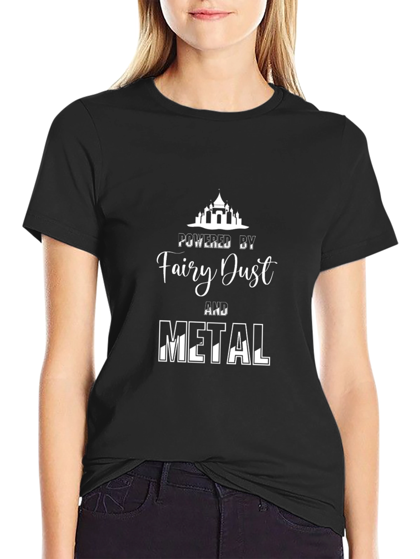 Fairy Dust & Metal Black Graphic T-Shirt