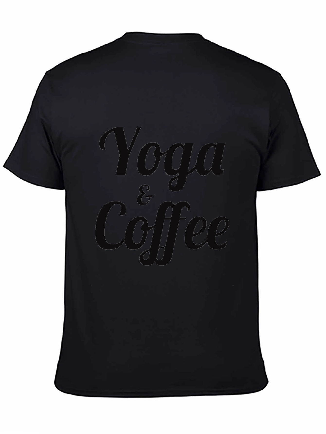 Yoga & Coffee Black T-Shirt