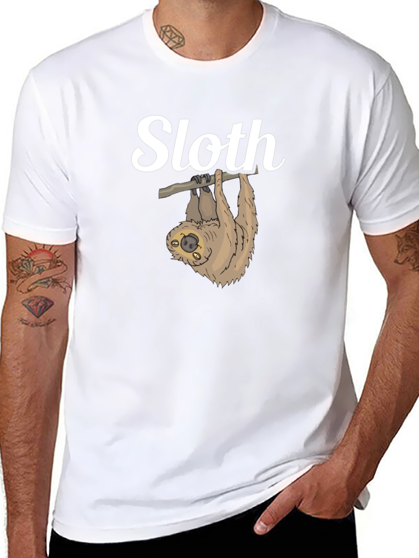 Cute Sloth Hanging T-Shirt - Funny Animal Tee