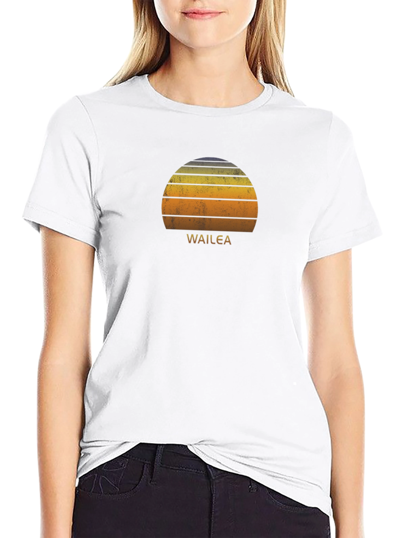 Wailea Sunset Graphic T-Shirt - Retro Design