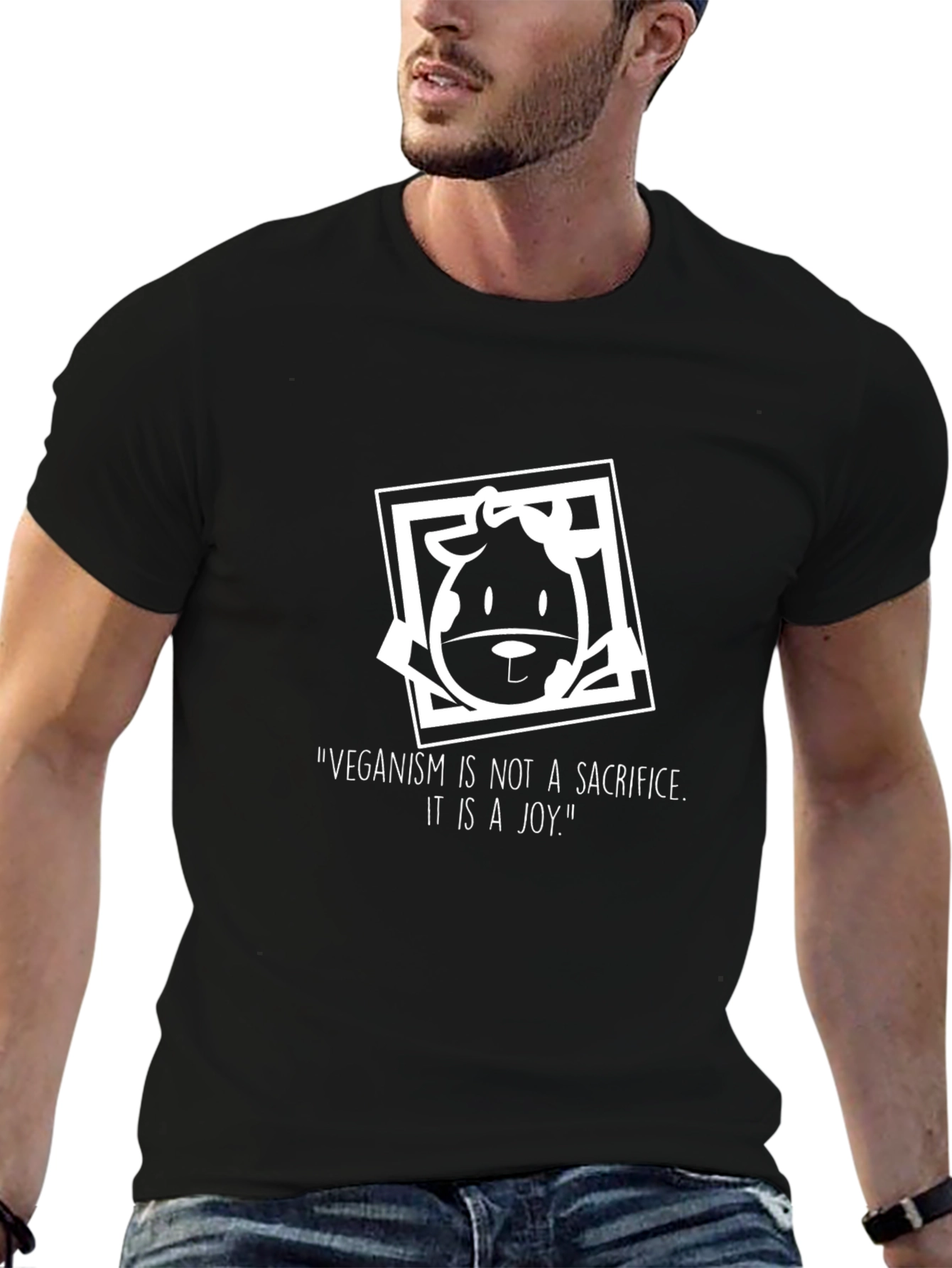 Vegan Joy Tee - Black Graphic T-Shirt