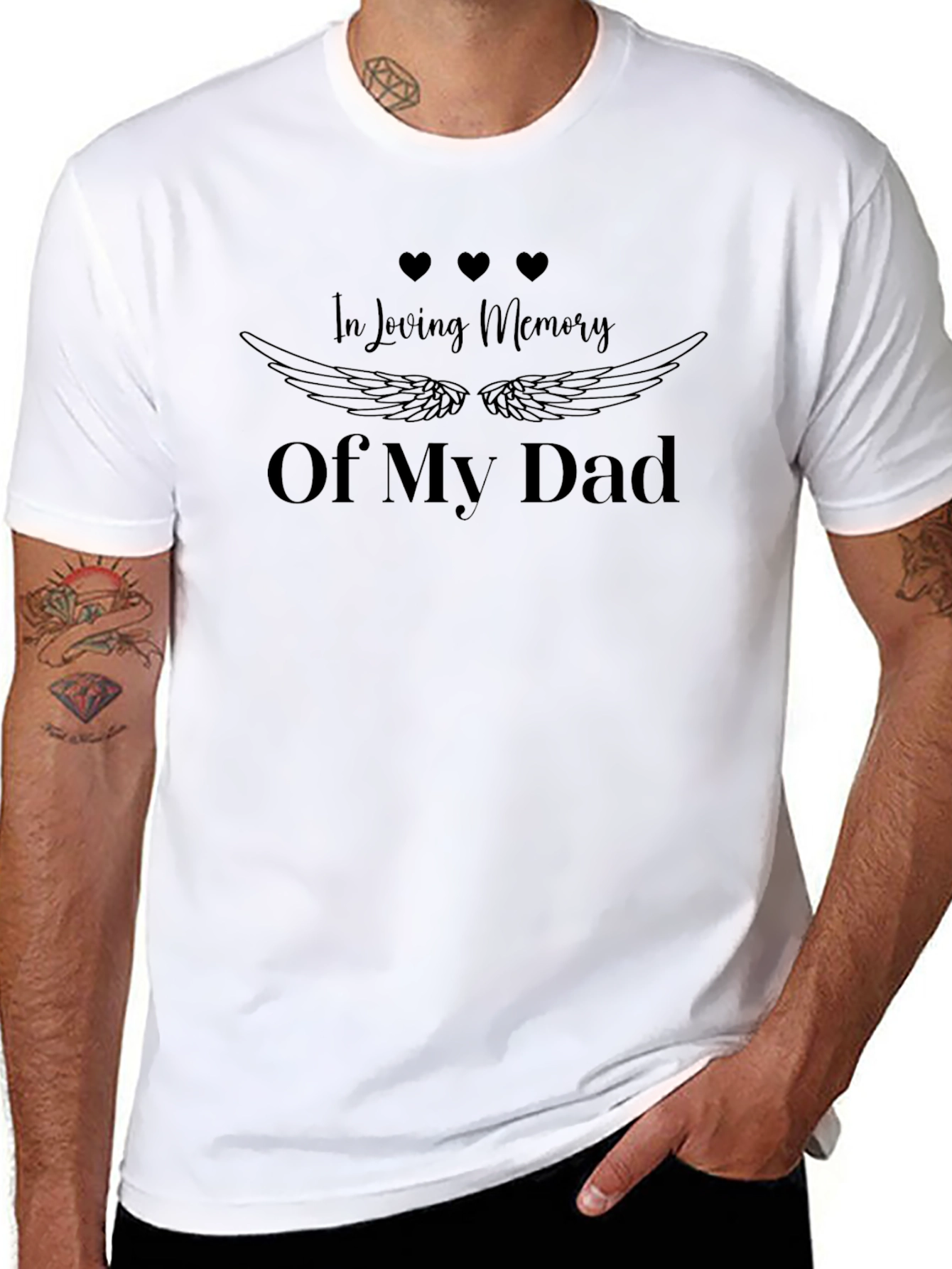 In Loving Memory Of My Dad Black T-Shirt