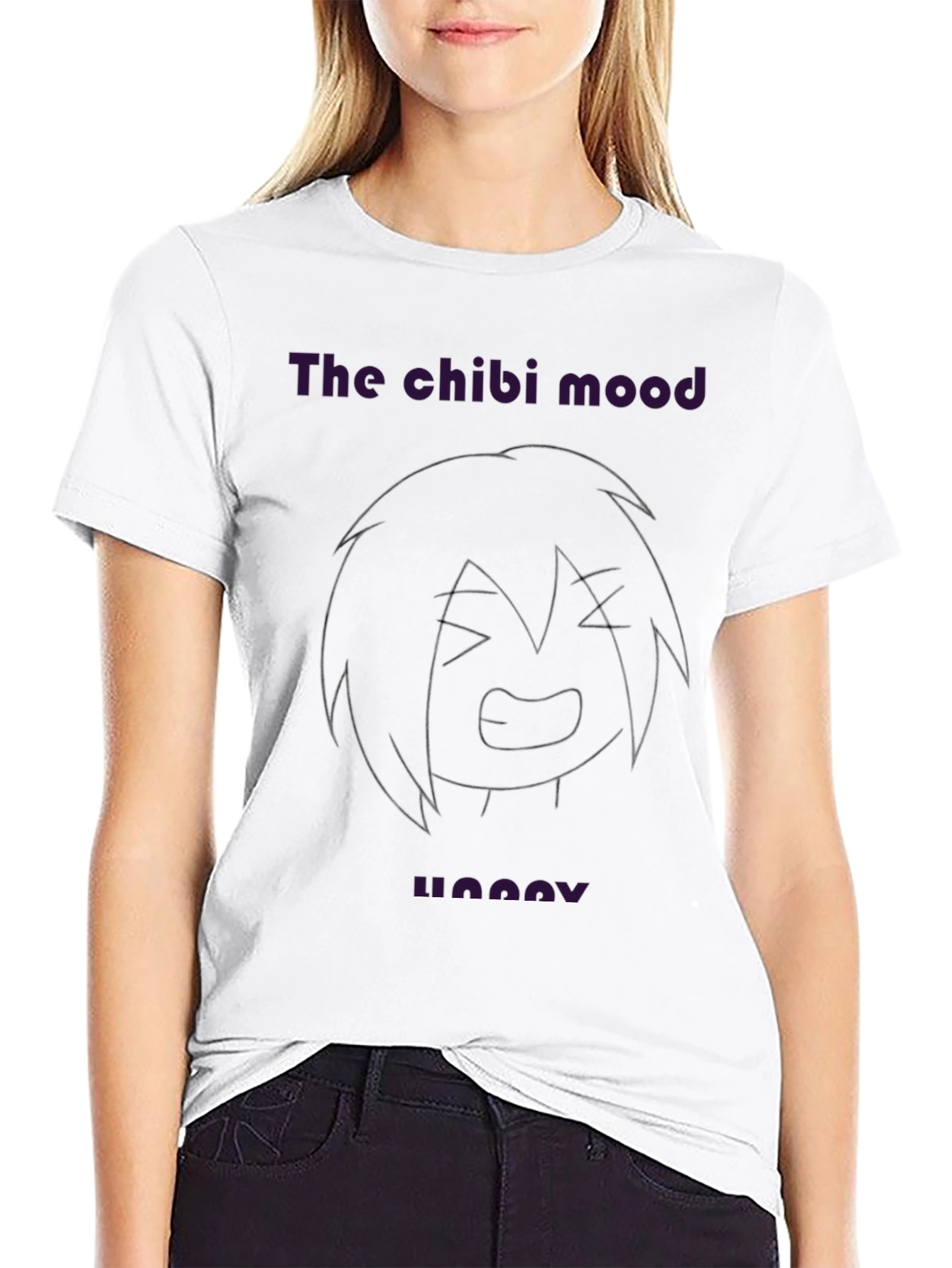 The Chibi Mood Groovy Black T-Shirt
