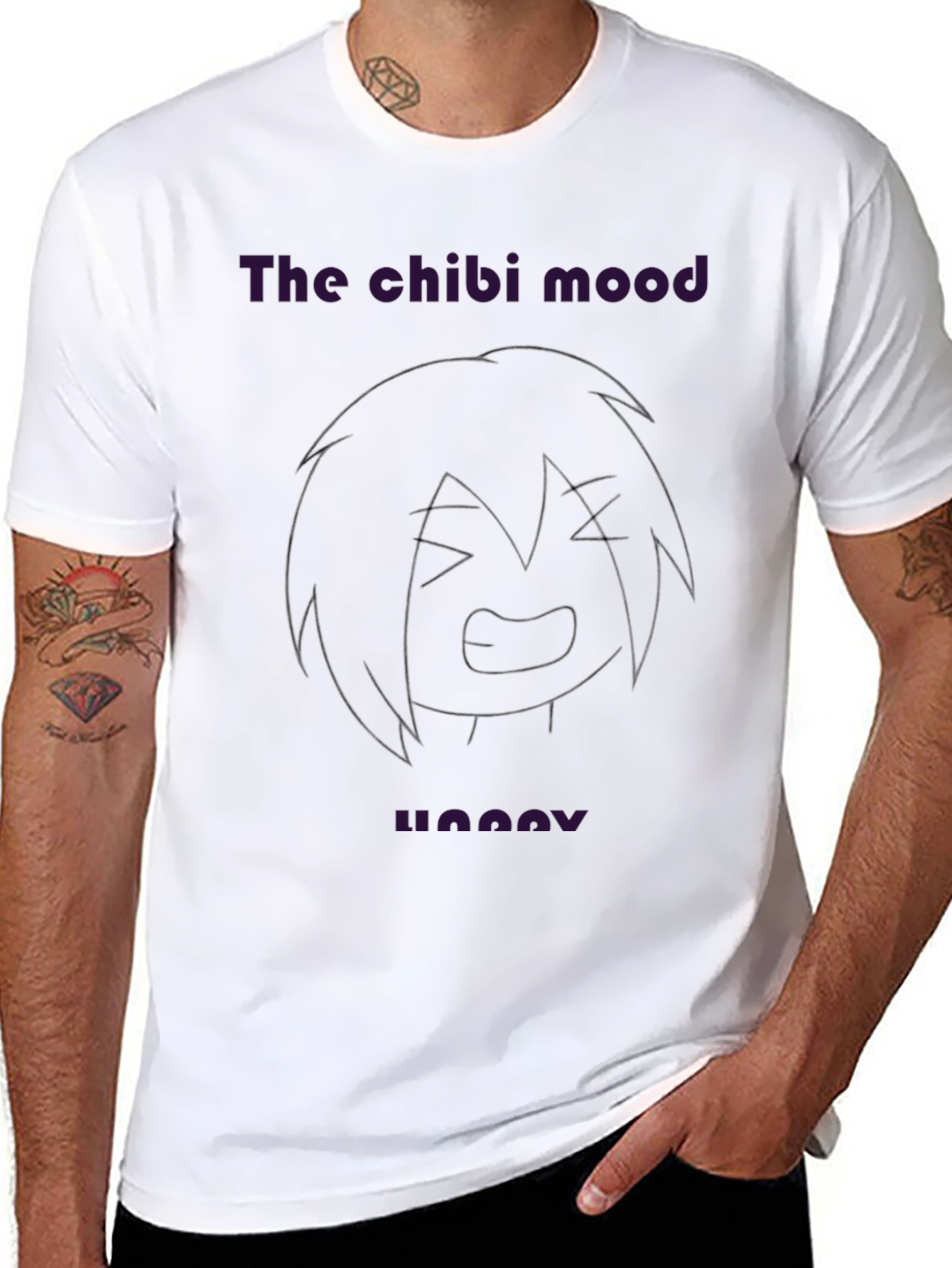 The Chibi Mood Groovy Black T-Shirt