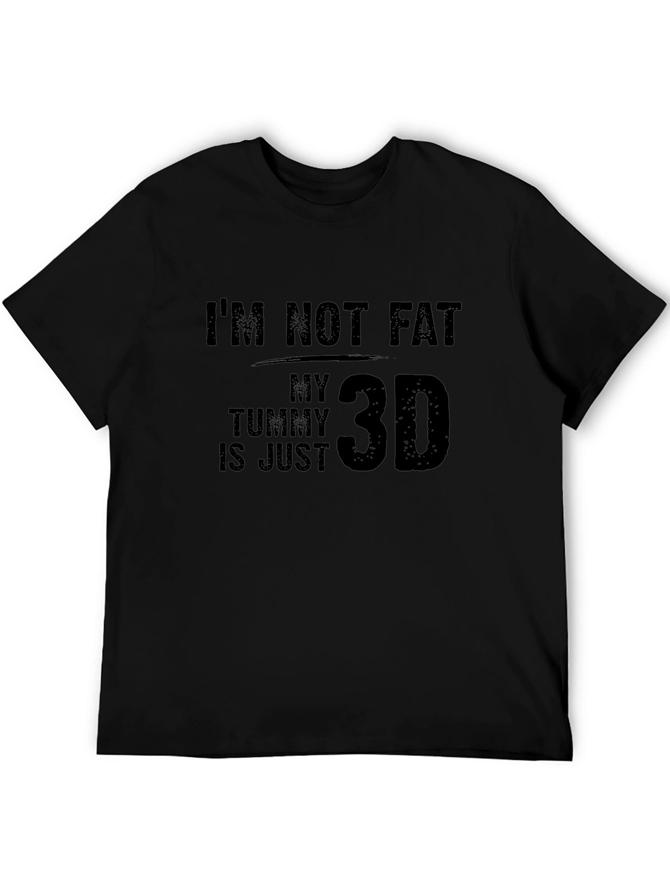 Funny Tummy 3D Mens T-Shirt