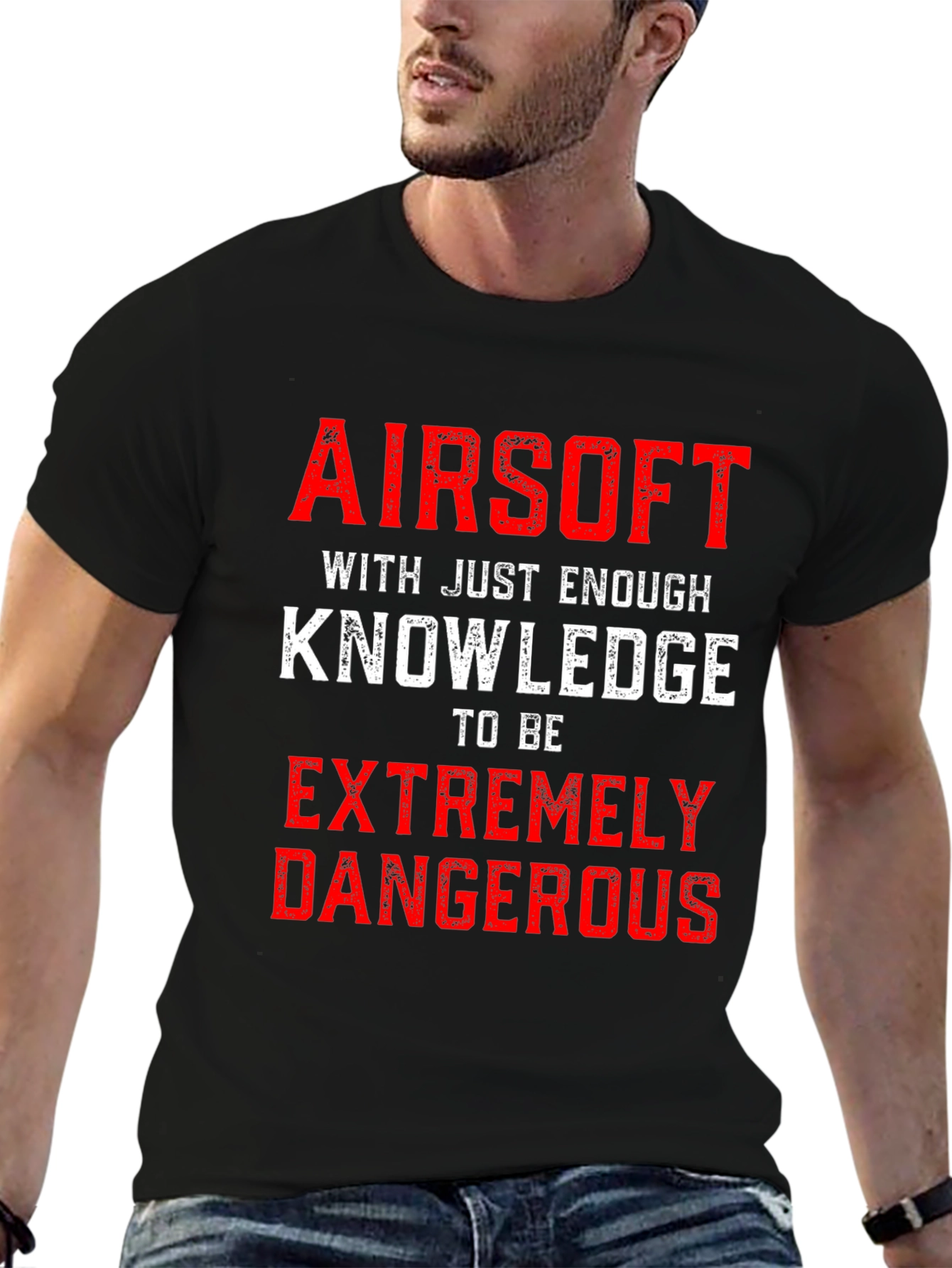Airsoft Extremely Dangerous Black Graphic Tee