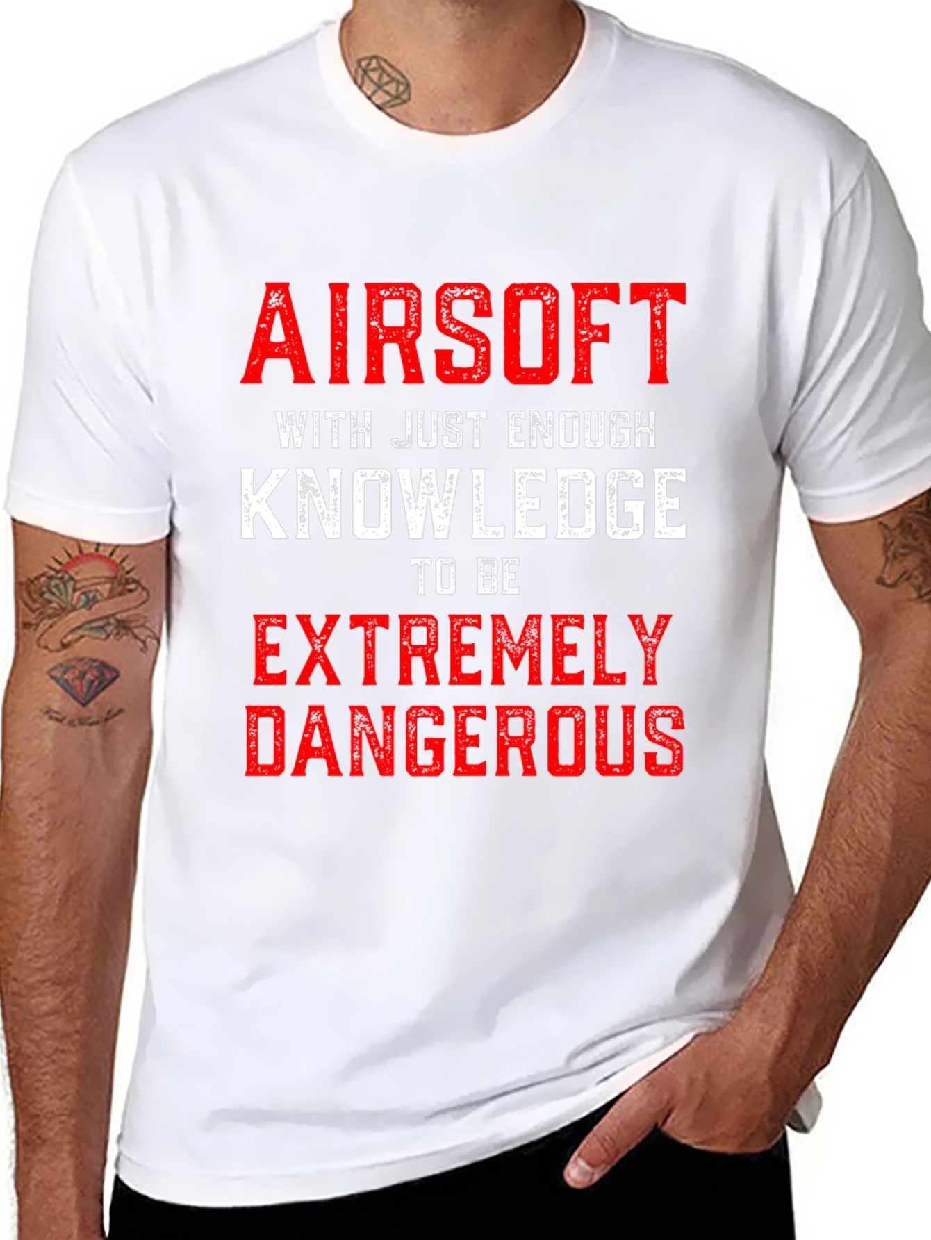 Airsoft Extremely Dangerous Black Graphic Tee
