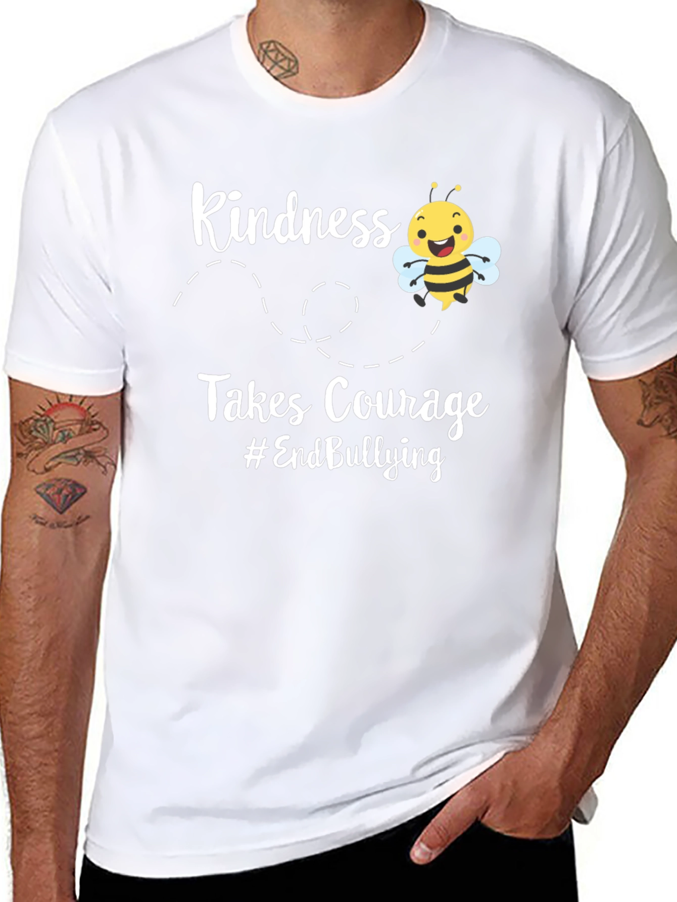 Kindness Takes Courage Bee Graphic T-Shirt