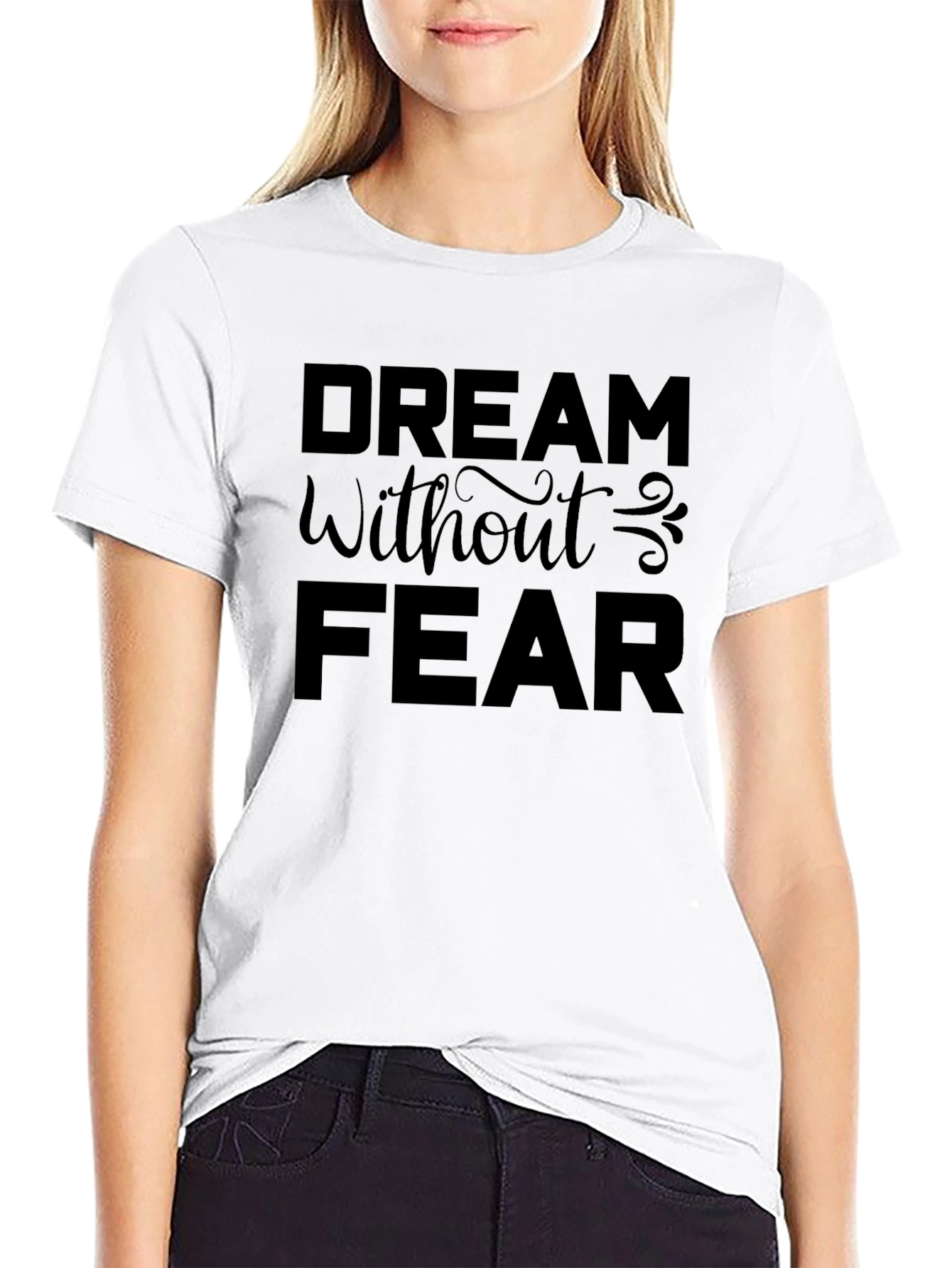 Dream Without Fear Black Graphic Tee