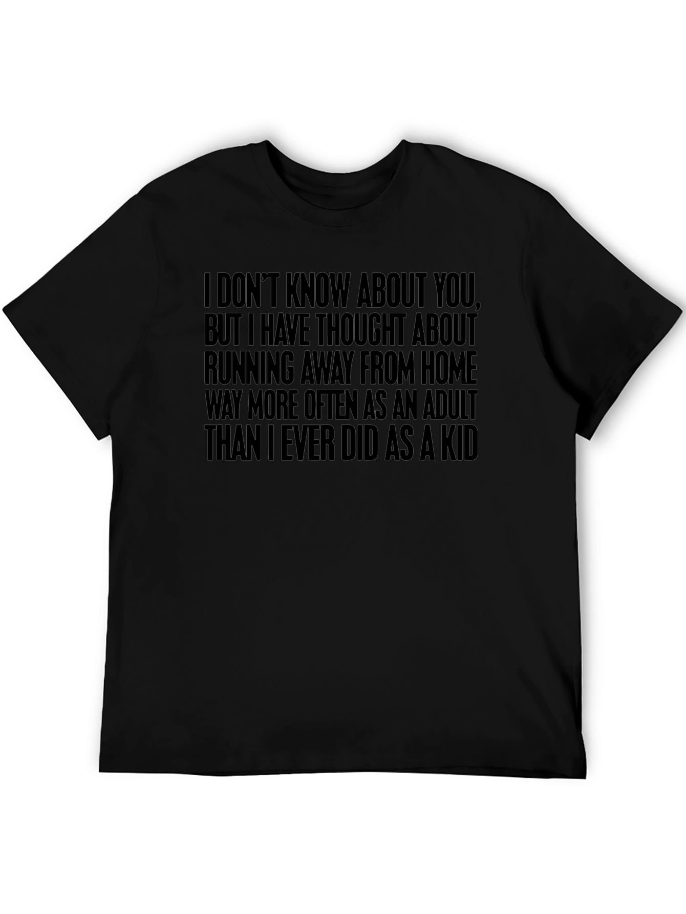 Running Away Adult T-Shirt Funny Adulting Tee