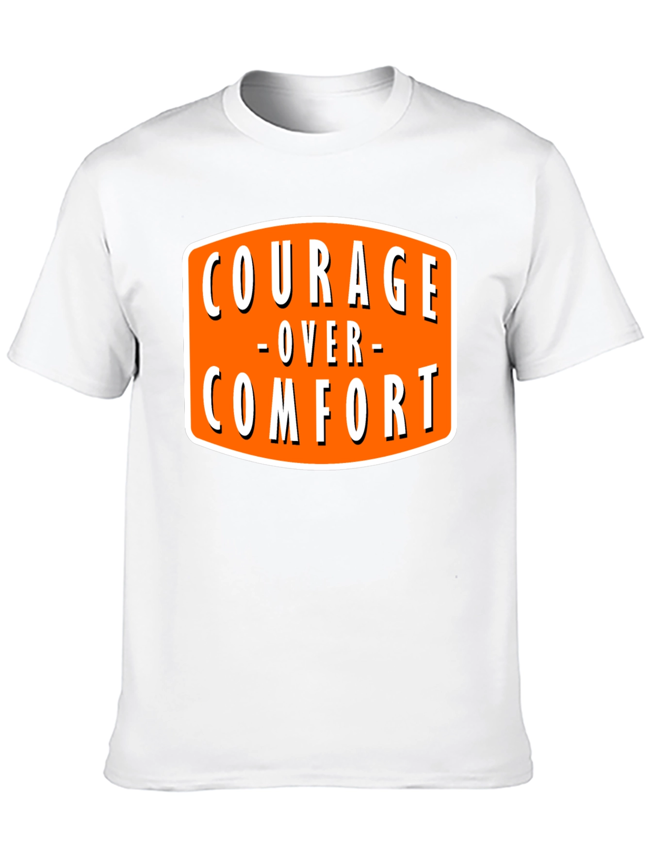 Courage Over Comfort Black Graphic T-Shirt