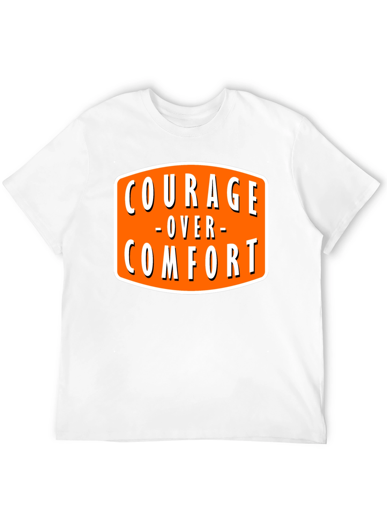 Courage Over Comfort Black Graphic T-Shirt