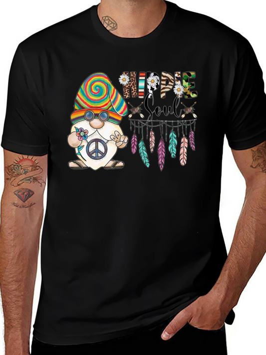 Hippie Soul Gnome Tee - Peace and Love