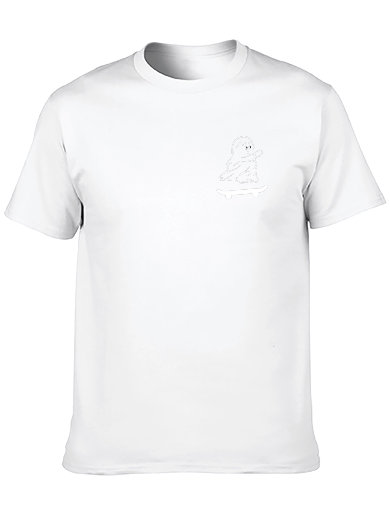 Ghost Skateboard Graphic T-Shirt - Black