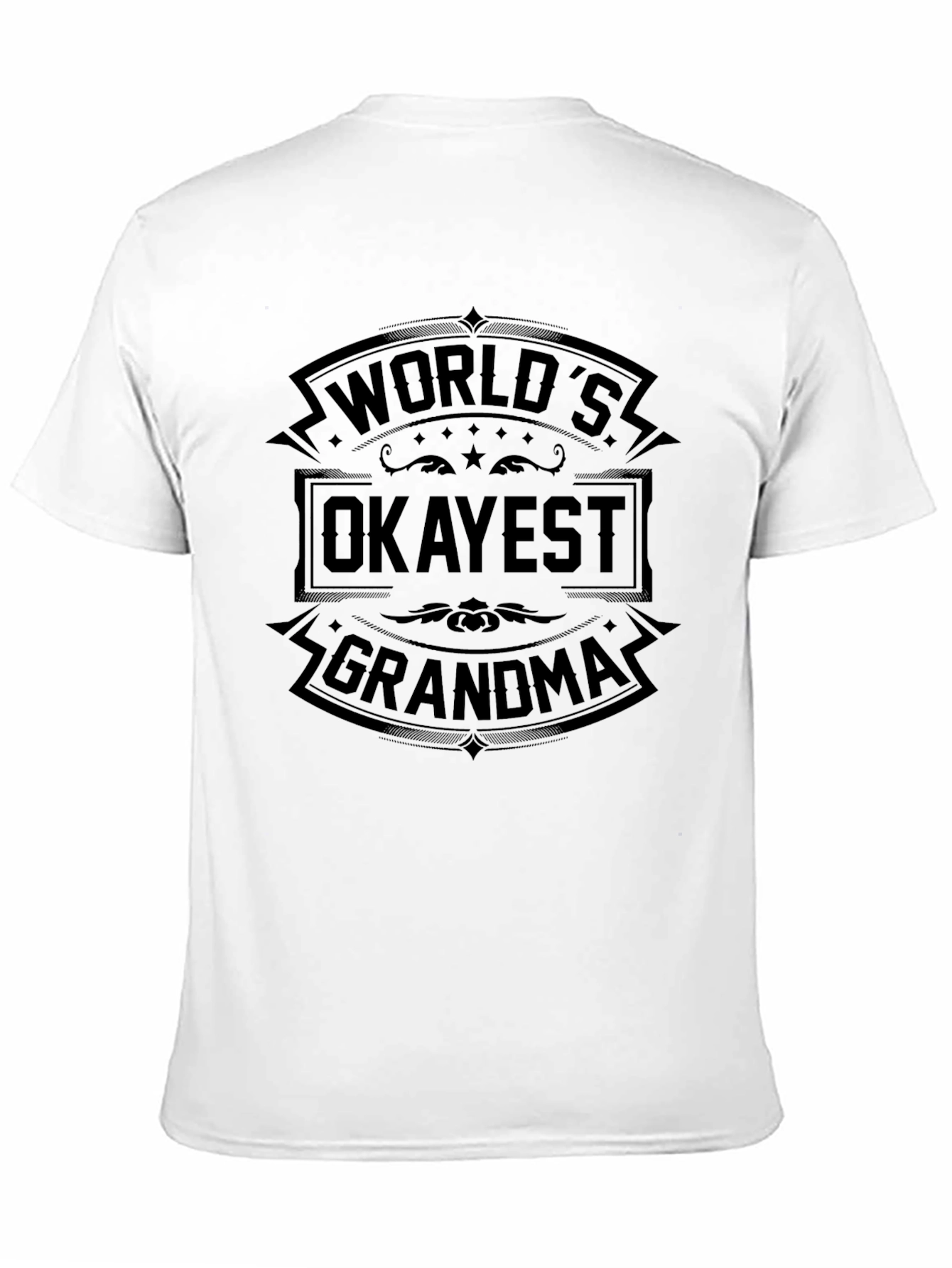 Worlds Okayest Grandma T-Shirt - Novelty Graphic Tee