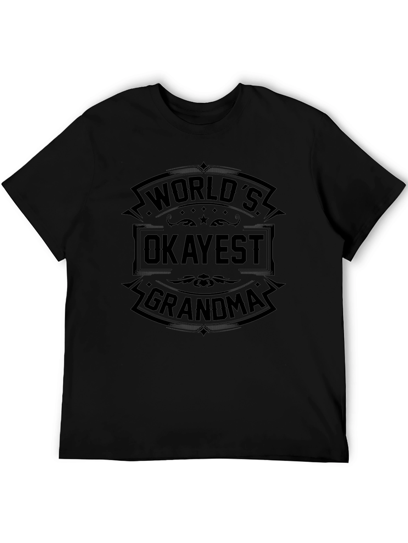 Worlds Okayest Grandma T-Shirt - Novelty Graphic Tee