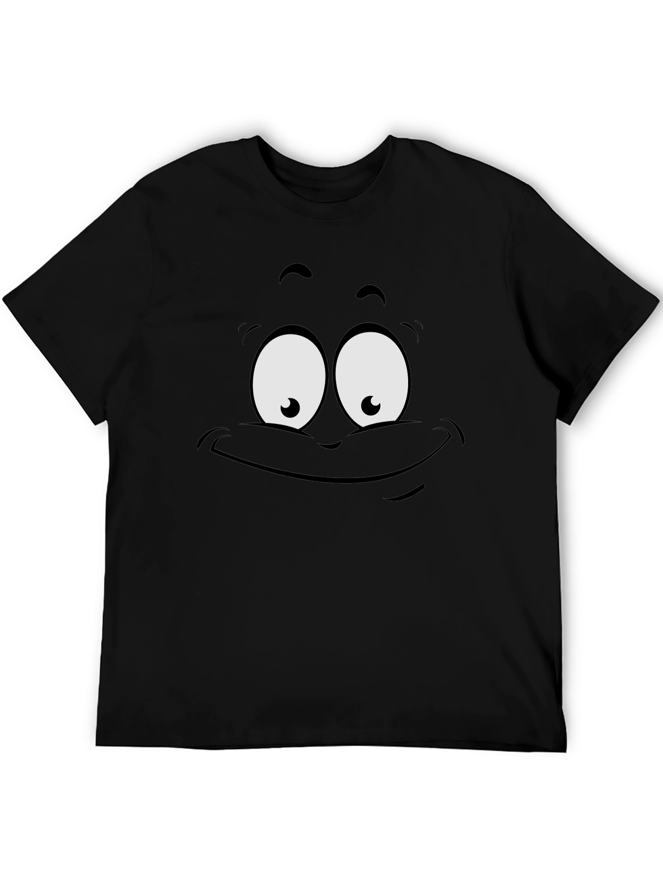 Funny Face Graphic Black T-Shirt