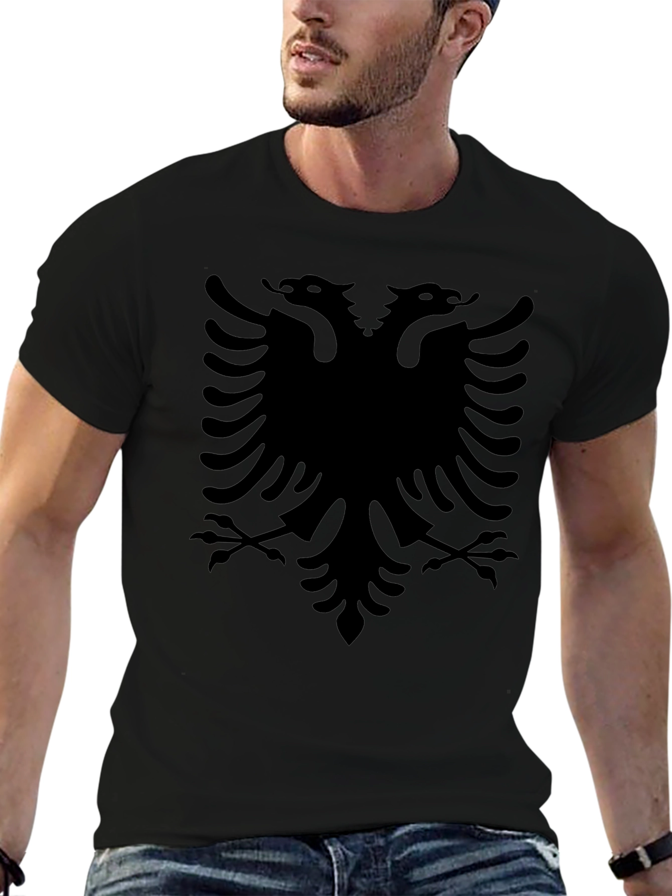 Albanian Eagle Graphic Black T-Shirt