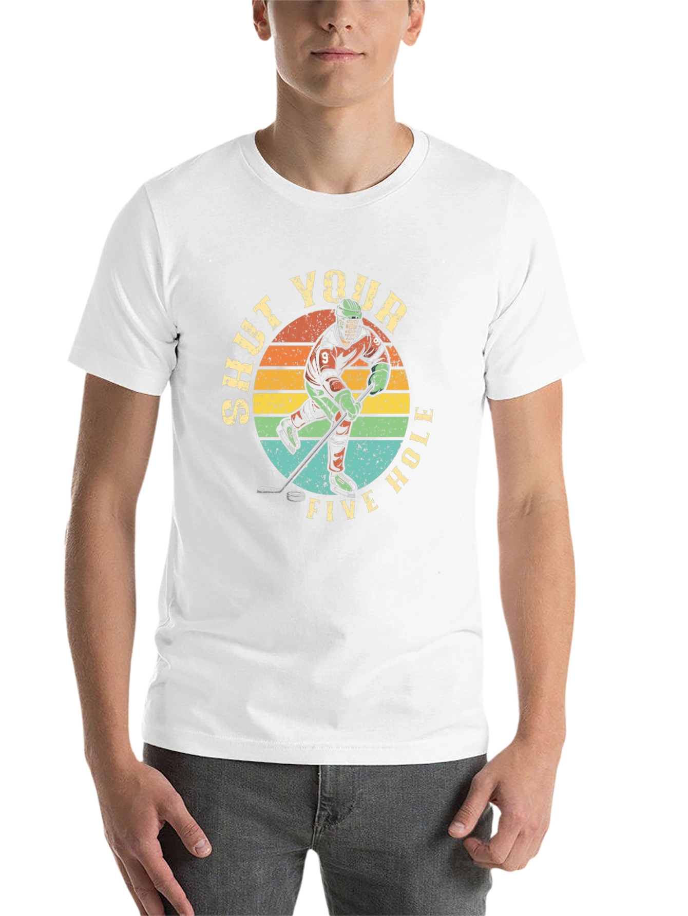 Shut Your Five Hole Hockey Graphic T-Shirt