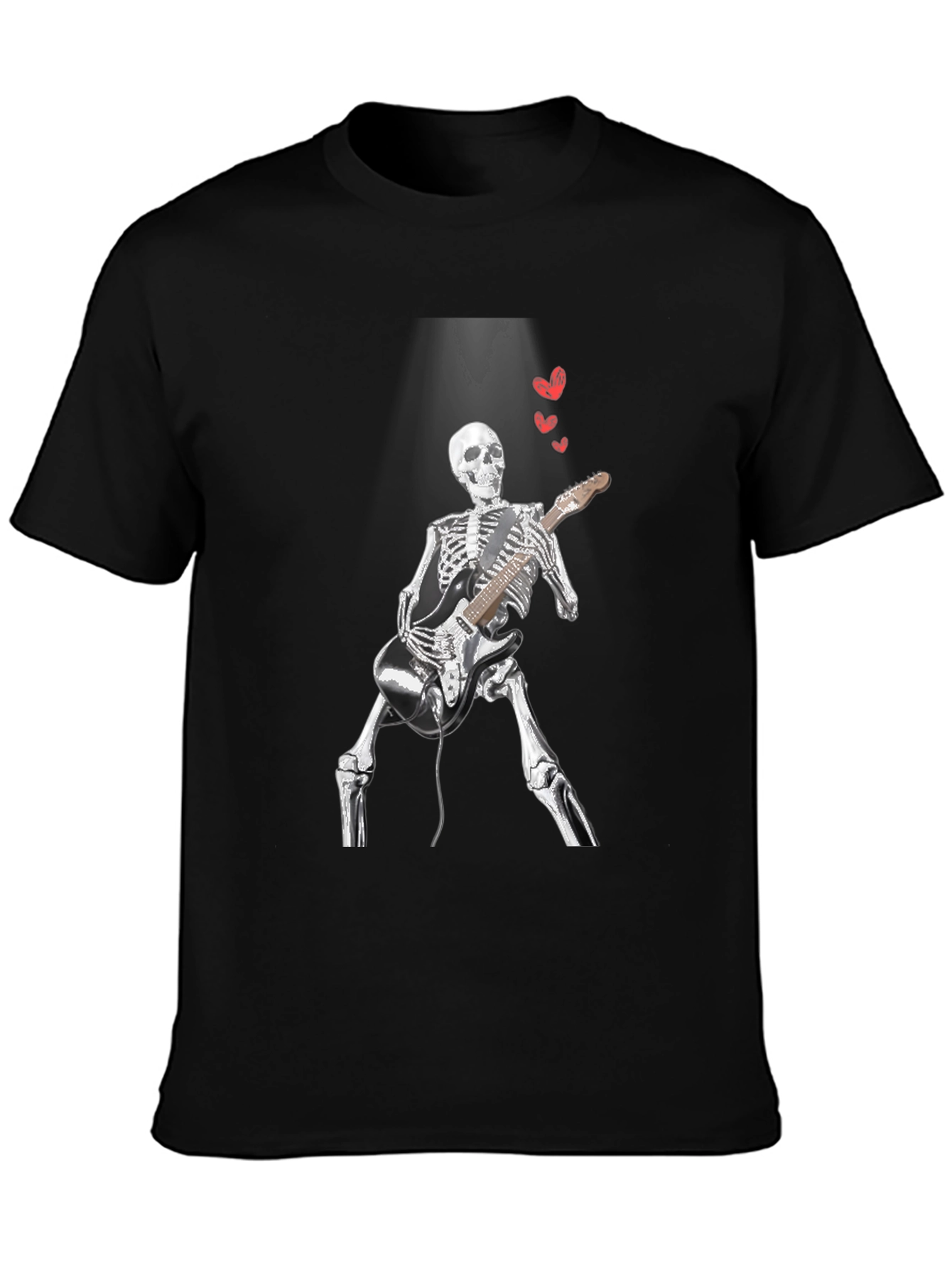 Skeleton Guitarist Graphic Tee - Rock On!