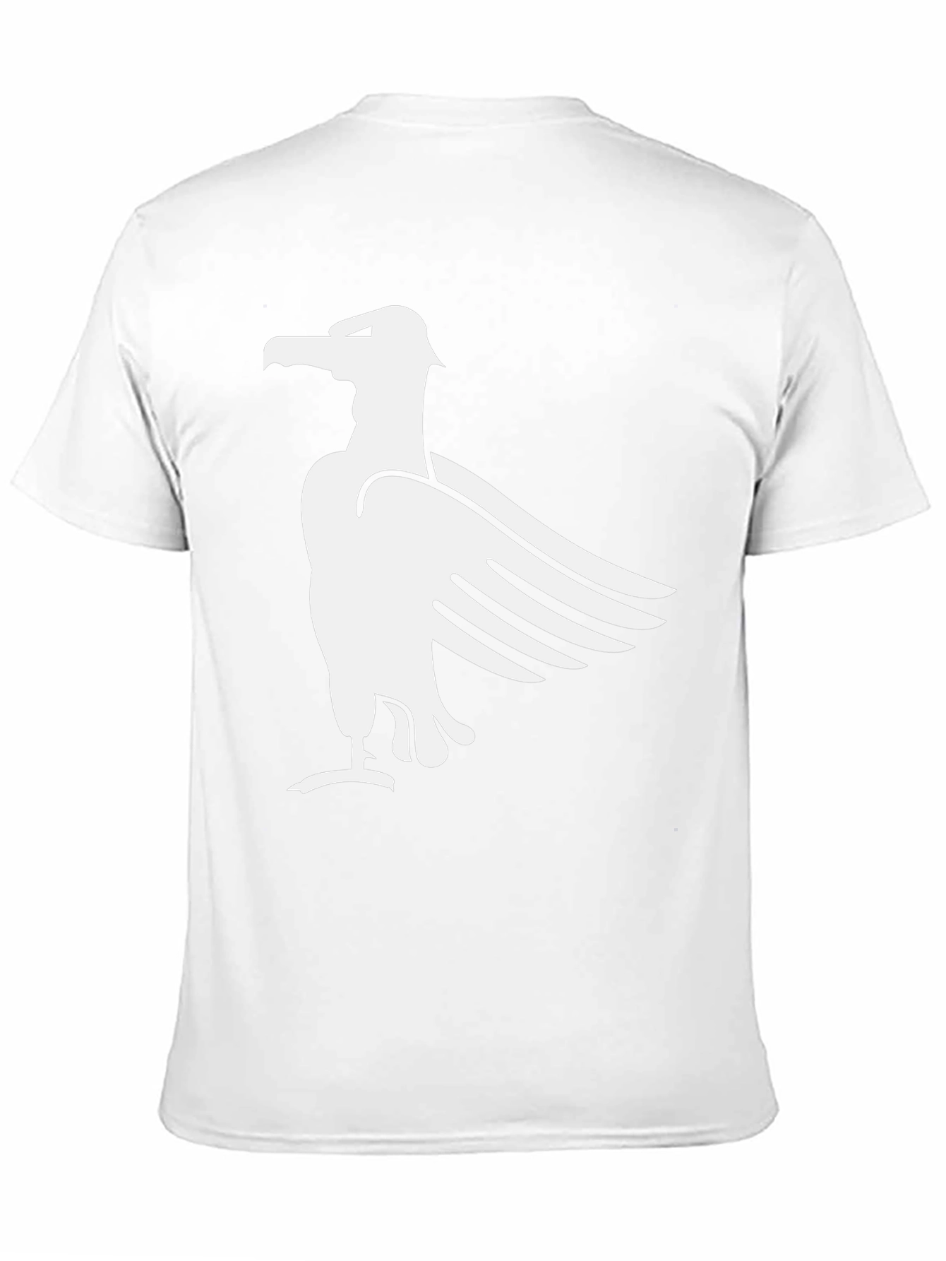 Black T-Shirt with White Eagle Graphic