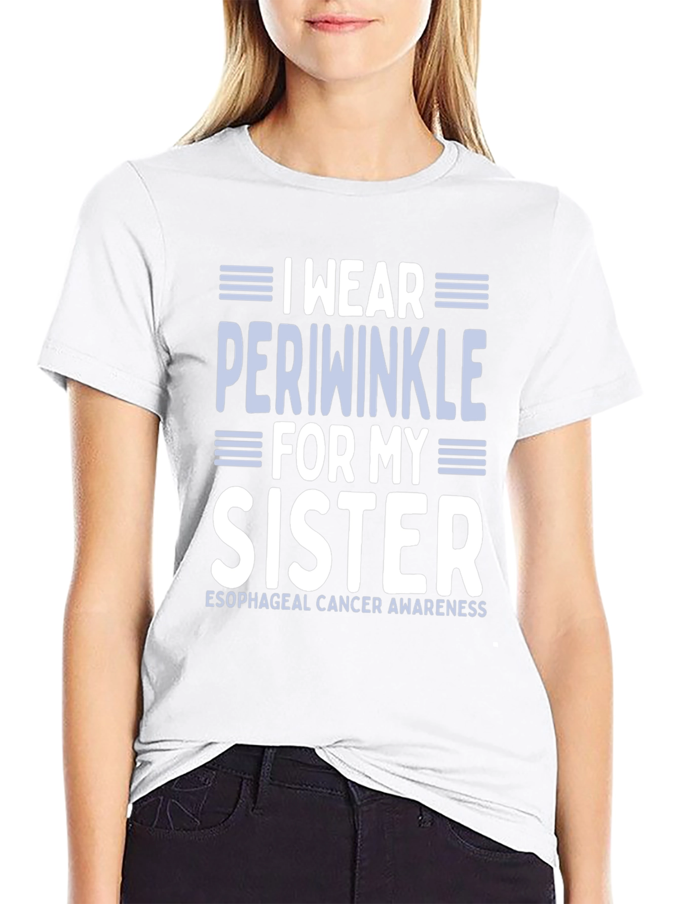 Periwinkle Esophageal Cancer Awareness T-Shirt