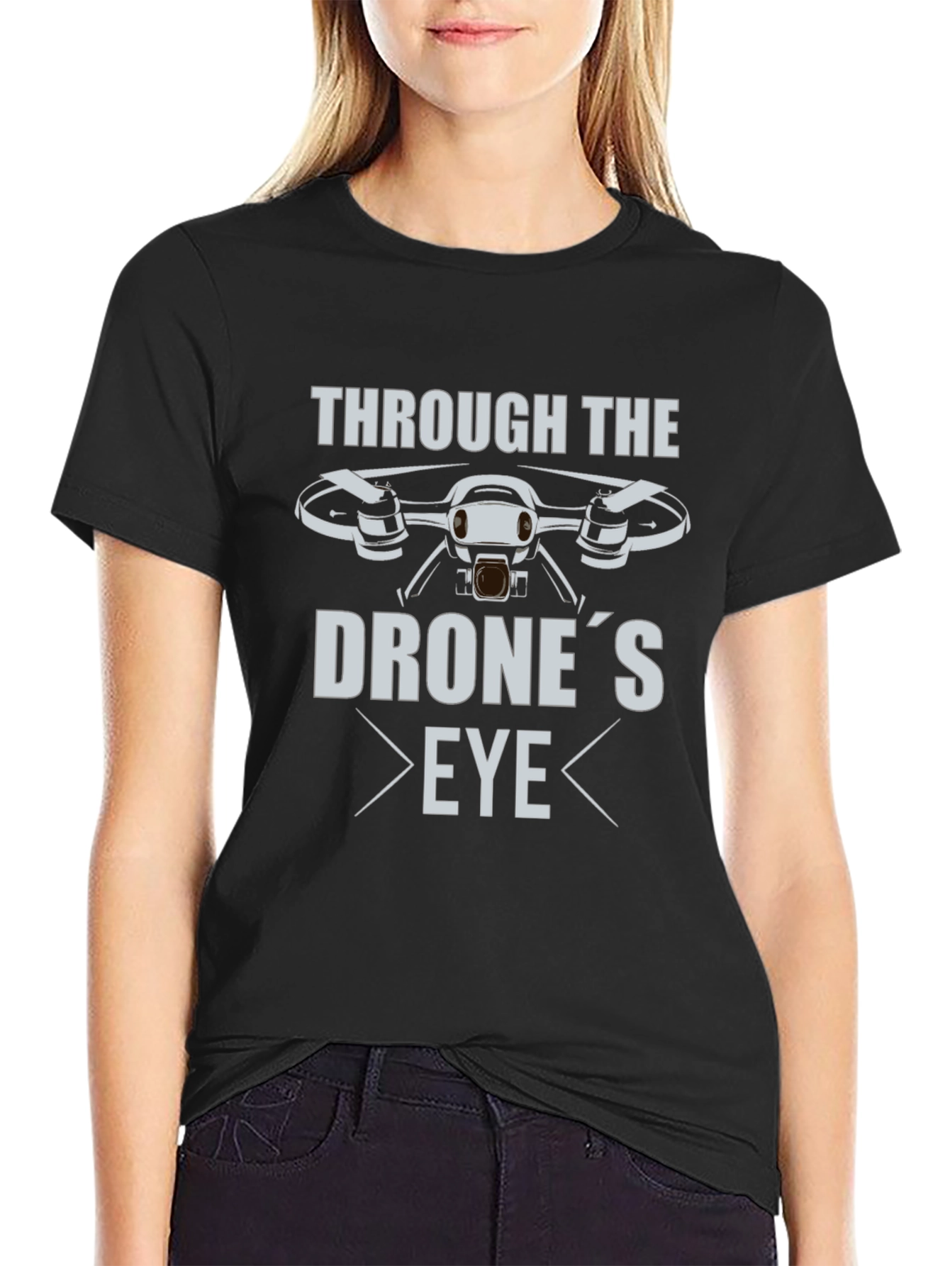 Drones Eye View Black T-Shirt