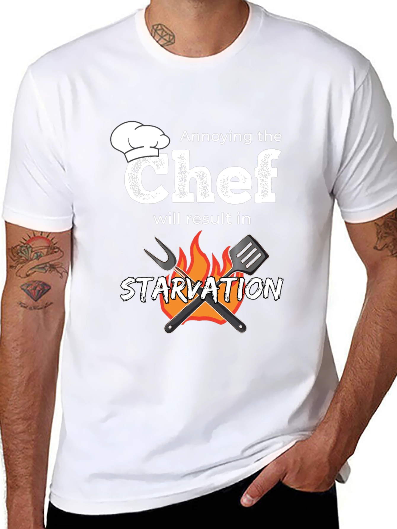 Annoying the Chef T-Shirt - Starvation Warning