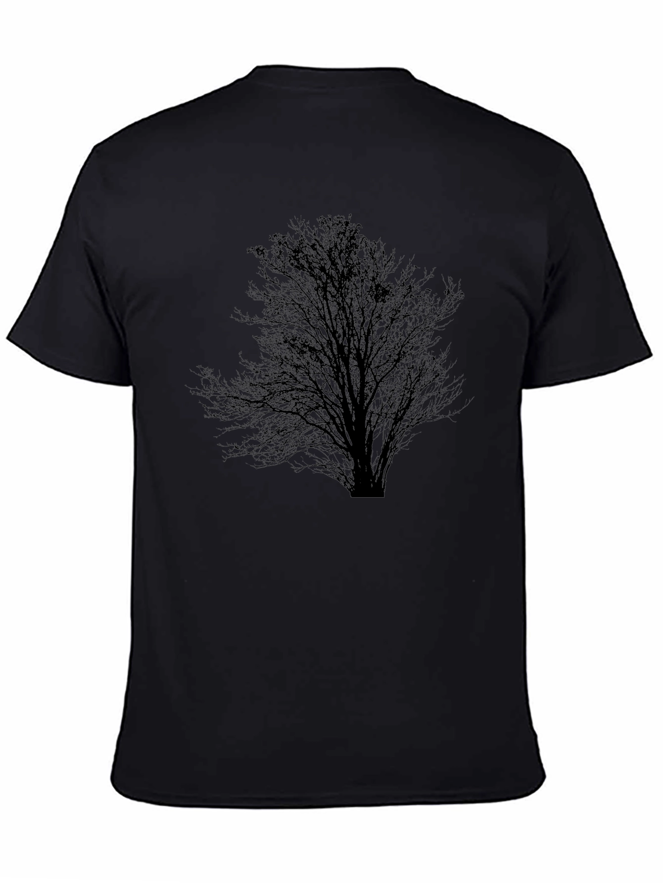 Mens Black Tree Silhouette Graphic Tee